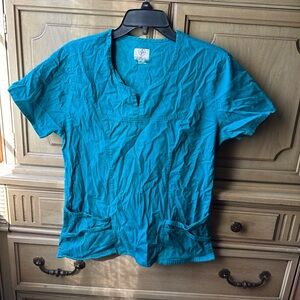 Teal scrub top